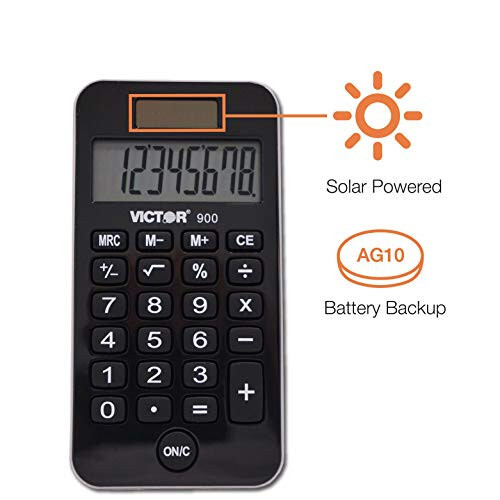 Victor 900 Handheld Calculator, Black, 0.3