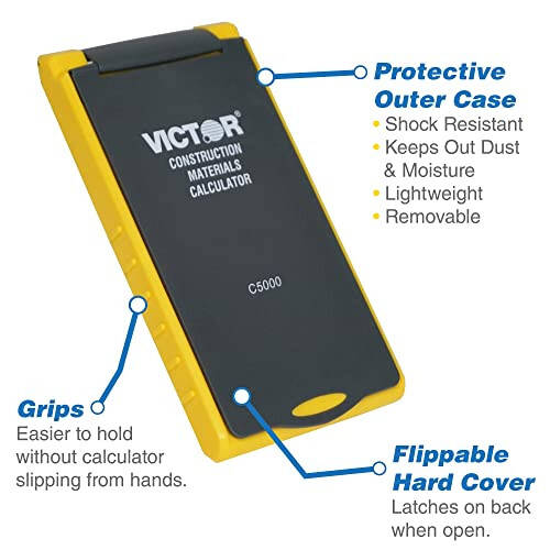 Victor C5000 Construction Materials Calculator with Protective Case - 3