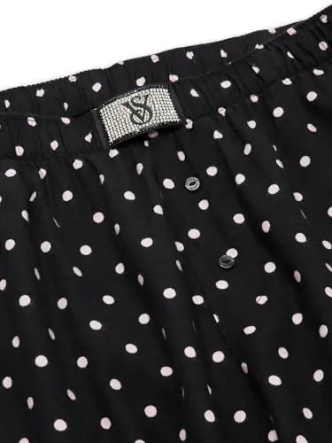 Victoria's Secret Ayollar Futbolkali Pijama To'plami, Kalta Yengli Futbolka va Flanel Shimlar - 4