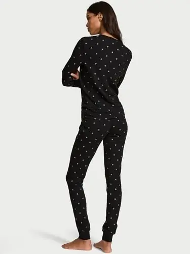 Victoria's Secret Thermal Pajama Set, Long Sleeve Shirt and Pants, Sleepwear for Women (XS-XXL) - MODAZONE (1)