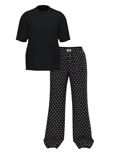 Victoria's Secret Tee Pajama Set, Short Sleeve Cotton T Shirt and Flannel Pants, Sleepwear for Women (XS-XXL) - 5