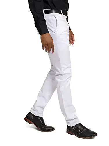 VICTORIOUS erkaklar uchun oddiy tor bichimli stretch chino shimlar - 4