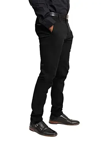 VICTORIOUS Men's Basic Casual Slim Fit Stretch Chino Pants - 4