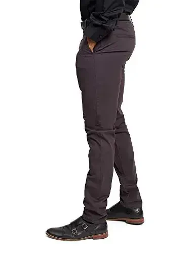 VICTORIOUS Men's Basic Casual Slim Fit Stretch Chino Pants - 3