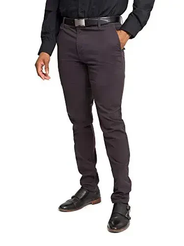 VICTORIOUS Men's Basic Casual Slim Fit Stretch Chino Pants - MODAZONE