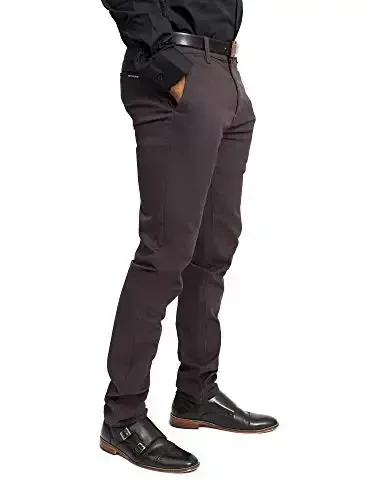 VICTORIOUS Men's Basic Casual Slim Fit Stretch Chino Pants - 4