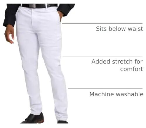 VICTORIOUS Men's Basic Casual Slim Fit Stretch Chino Pants - VICTORIOUS
