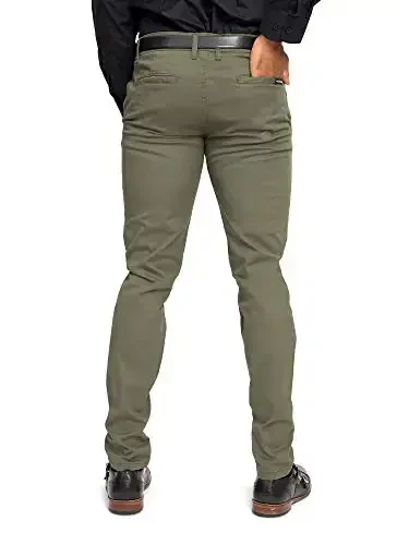 VICTORIOUS Men's Basic Casual Slim Fit Stretch Chino Pants - 2