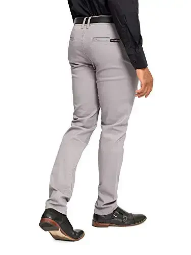 VICTORIOUS Men's Basic Casual Slim Fit Stretch Chino Pants - 4