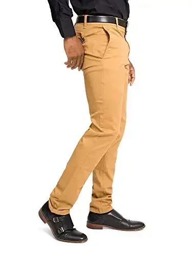 VICTORIOUS Men's Basic Casual Slim Fit Stretch Chino Pants - 4