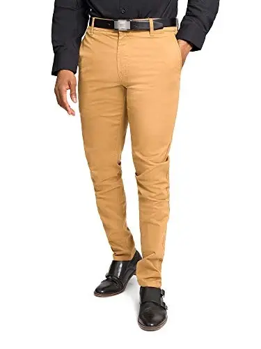 VICTORIOUS Men's Basic Casual Slim Fit Stretch Chino Pants - 1