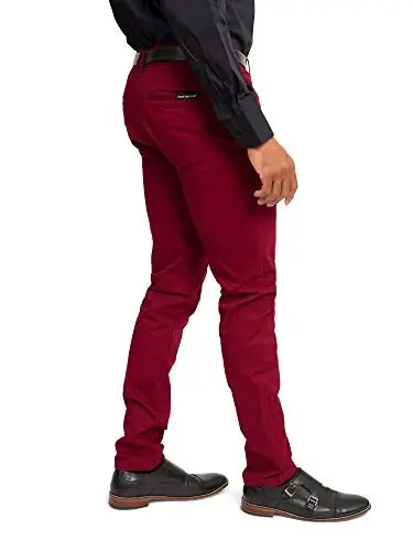 VICTORIOUS Men's Basic Casual Slim Fit Stretch Chino Pants - 4