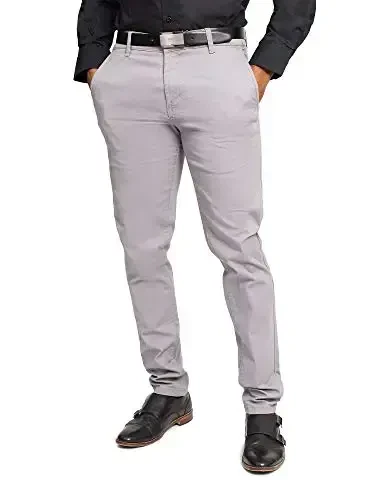 VICTORIOUS Men's Basic Casual Slim Fit Stretch Chino Pants - Modazone