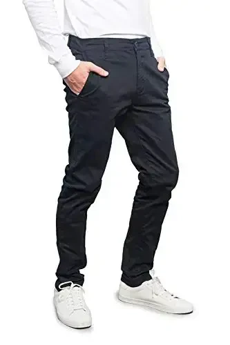 VICTORIOUS Men's Basic Casual Slim Fit Stretch Chino Pants - 4