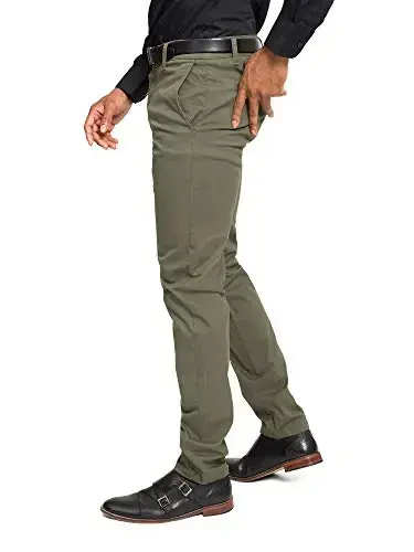 VICTORIOUS Men's Basic Casual Slim Fit Stretch Chino Pants - 3
