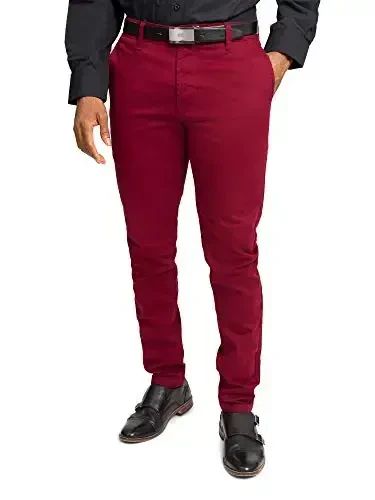 VICTORIOUS Men's Basic Casual Slim Fit Stretch Chino Pants - 1