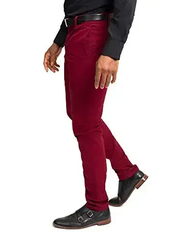 VICTORIOUS Men's Basic Casual Slim Fit Stretch Chino Pants - 3