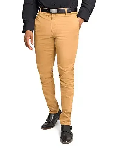 VICTORIOUS Men's Basic Casual Slim Fit Stretch Chino Pants - 1