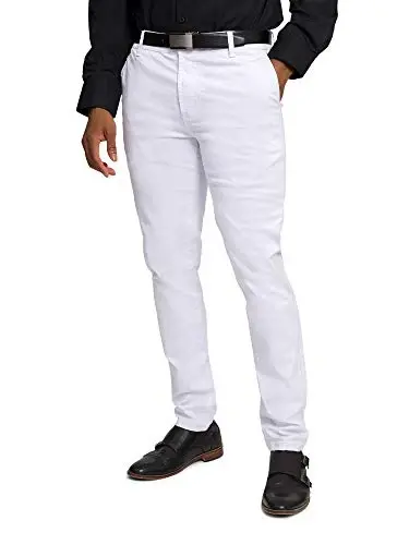 VICTORIOUS Men's Basic Casual Slim Fit Stretch Chino Pants 