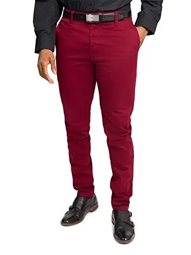 VICTORIOUS Men's Basic Casual Slim Fit Stretch Chino Pants - VICTORIOUS
