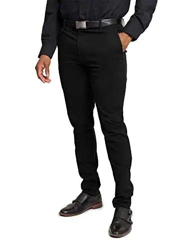 VICTORIOUS Men's Basic Casual Slim Fit Stretch Chino Pants - VICTORIOUS