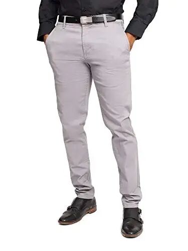VICTORIOUS Men's Basic Casual Slim Fit Stretch Chino Pants - VICTORIOUS