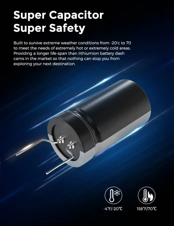 Видеорегистратор AZDOME на 3 канала с 4K WiFi, двойная передняя и задняя камеры для автомобиля 4K+1080P, бесплатная карта памяти 64 ГБ, встроенный GPS, режим парковки 24 часа, ночное видение с ИК-подсветкой, WDR, 3,19-дюймовый IPS-экран, поддержка карт памяти до 256 ГБ, простая установка. - 5