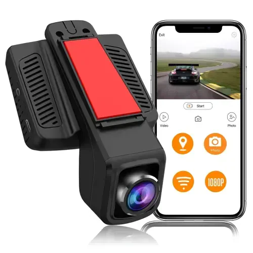 Видеорегистратор Campark Dual Dash Cam 1080P с GPS, ночным видением, монитором парковки, циклической записью и G-сенсором. - 6
