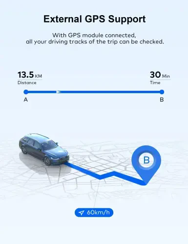 Видеорегистратор Crosstour Dash Cam, передняя и задняя камеры 3”, двойная автомобильная камера 1080P, поддержка внешнего GPS, макс. 32 ГБ, черный - CROSSTOUR (1)
