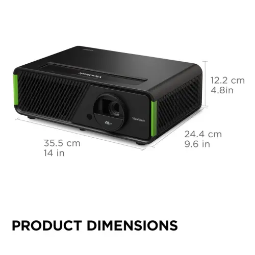 ViewSonic X1-4KPRO UHD 4K LED Projector Designed for Xbox with Built-in Google TV and Netflix, 2500 Lumens, H/V Keystone, 4 Corner Adjustment, 1.3x Optical Zoom for Smart Home Theater - High Dynami... - 8