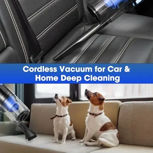 Viewsun Car Cleaning Kit, Car Interior Detailing Kit with High Power Handheld Vacuum Cordless Rechargeable, Detailing Brush Set, Windshield Cleaner, Complete Auto Accessories for Men, Women Gift - 4