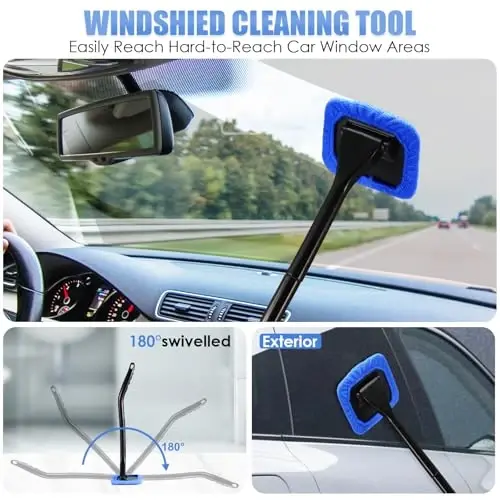 Viewsun Car Cleaning Kit, Car Interior Detailing Kit with High Power Handheld Vacuum, Detailing Brush Set, Windshield Cleaner, Cleaning Gel, Complete Auto Accessories for Men, Women - 3