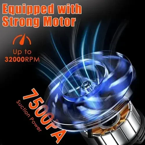 Viewsun Car Cleaning Kit, Orange 17pcs Car Interior Detailing Kit with High Power Handheld Vacuum, Detailing Brush Set, Windshield Cleaner, Cleaning Gel, Complete Auto Accessories for Women Men Teens - 3