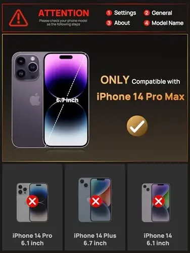 Vihibii for iPhone 14 Pro Max Case with Card Holder (4 Cards), Rose Gold | RFID Blocking, Slide Camera Lens Cover, Military-Grade Drop Protection, Rugged Back, Silicone Edge, All-in-one wallet case - 2