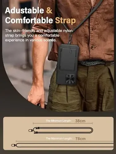 Vihibii iPhone 14 Pro Max uchun Crossbody Lanyard Strap bilan, O'rnatilgan Kartalar uchun joy (4 ta karta) [RFID Blocking] va Sirg'anuvchi Kamera Qopqog'i, Harbiy Standartdagi Tushishdan Himoya, Qattiq Orqa va Yumshoq Qirrali G'ilof, Qora - 4