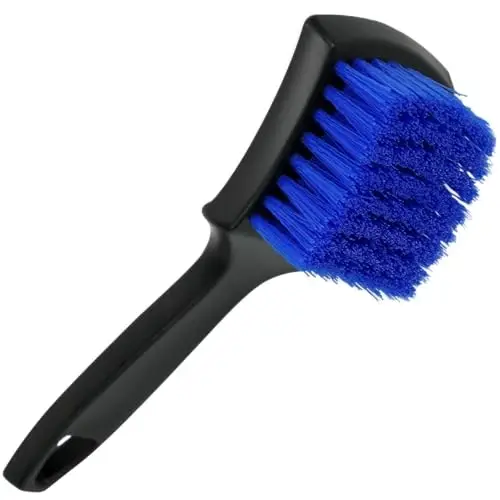 Viking Carpet Cleaning and Scrub Brush for Floor Mats, Cleaning Brush for Car Interior and Home, Black and Blue, 8.3 inch x 2.5 Inch - 1
