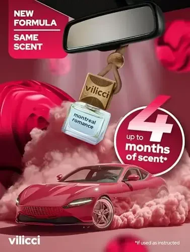 Vilicci Avtomobil Havo Tozalagichi | Hashamatli Avto Atir | Premium Osilgan Havo Tozalagich | Avto va Uy uchun Uzoq Muddatli Xushbo'ylik | 1 shisha Avtomobil Hidi (1 Dona (1 Paket), Monreal Romantikasi) - 3