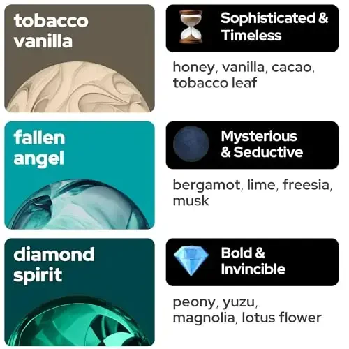 Vilicci Car Air Freshener | Toʻliq toʻplam | Hashamatli avto atir | Premium osma havo tozalagich | Avto va uy uchun uzoq muddatli xushbo'ylik | 8 ta avto hidlar shishasi - 6