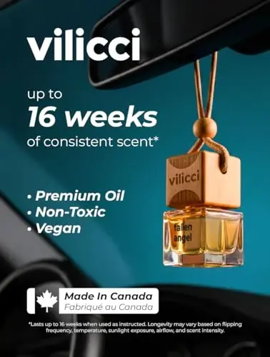 Vilicci Fallen Angel Avtomobil Havo Tozalagichi – Uzoq Muddatli Avtomobil Diffuzeri | Vegan & Ziddiyatsiz Yog'li Tarkibiy Qismlar | Tetiklantiruvchi va Hidni Yo'qotuvchi Avtomobil Atiri | 120 Kungacha Yetadi - VILICCI (1)
