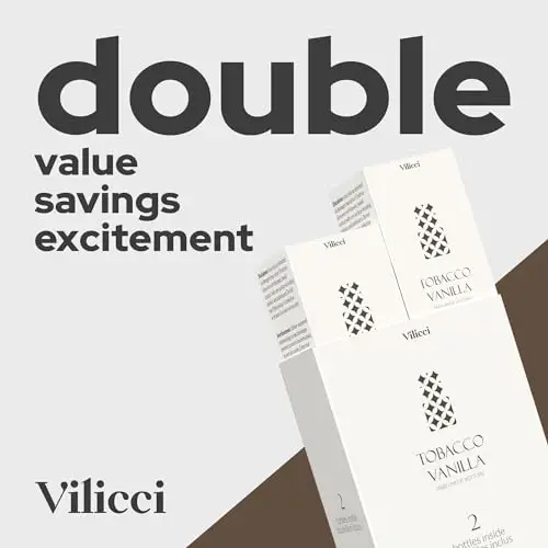 Vilicci Tobacco Vanilla Car Fragrance (pack of 2) – Premium Auto Perfume & Car Air Freshener | Sophisticated & Timeless Scent | Long-Lasting (Up to 120 Days) | Odor Eliminating | Vegan, Cruelty-Free - VILICCI (1)