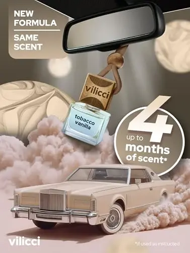 Vilicci Tobacco Vanilla Car Air Freshener – Premium Auto Perfume & Car Diffuser | Sophisticated & Timeless Scent | Long-Lasting Up to 120 Days | Odor Eliminating | Vegan, Cruelty-Free Car Perfume - 2