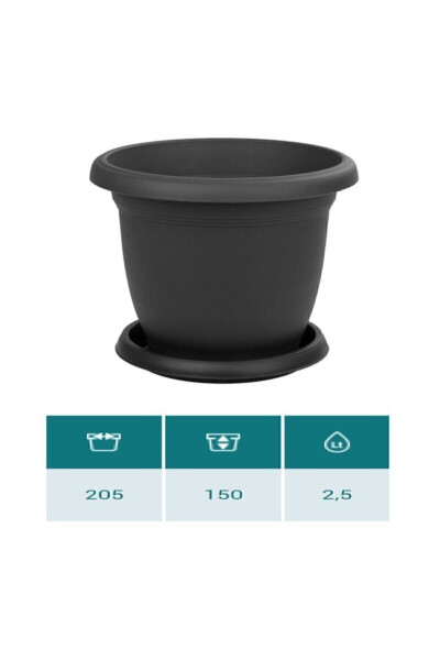 Villa Pot 2.5 Liters Anthracite - SERİNOVA