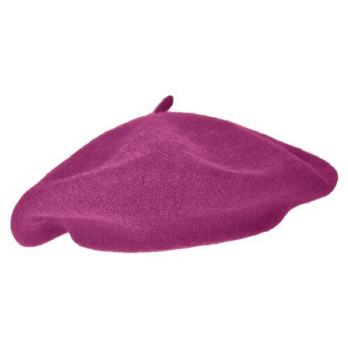 Village Hat Shop Raspberry Wool Fashion Beret - 1