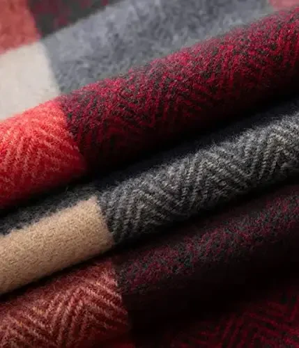 Villand Ayollar Jun Ro'moli - CasModazoneere Ayollar uchun Qishki Katakli Sharflar, Sovg'a Qutisi bilan Katta Yumshoq Qalin Shallar va O'ramlar - 6