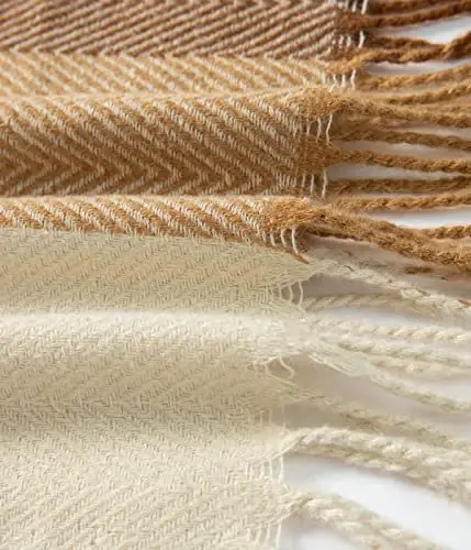 Villand Women's Wool Scarf - CasModazoneere Feel Winter Checked Scarves for Women, Large Soft Thick Shawls and Wraps with Gift Box - 6