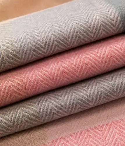 Villand Women's Wool Scarf - CasModazoneere Feel Winter Checked Scarves for Women, Large Soft Thick Shawls and Wraps with Gift Box - 6