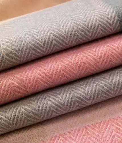 Villand Women's Wool Scarf - CasModazoneere Feel Winter Checked Scarves for Women, Large Soft Thick Shawls and Wraps with Gift Box - 6