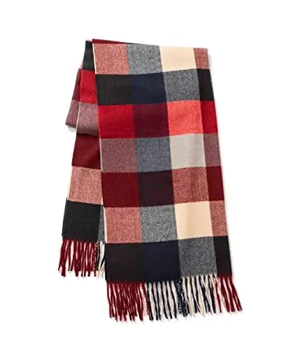 Villand Women's Wool Scarf - CasModazoneere Feel Winter Checked Scarves for Women, Large Soft Thick Shawls and Wraps with Gift Box - 3