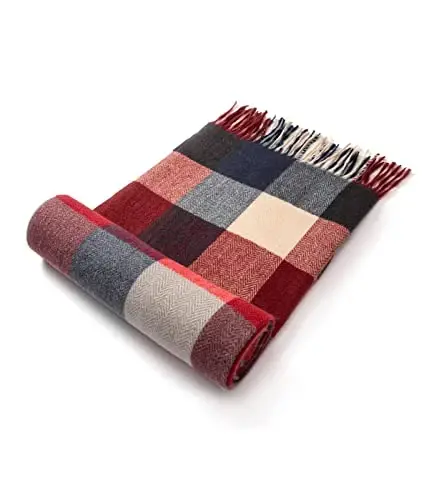 Villand Women's Wool Scarf - CasModazoneere Feel Winter Checked Scarves for Women, Large Soft Thick Shawls and Wraps with Gift Box - 4