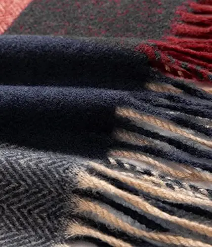 Villand Women's Wool Scarf - CasModazoneere Feel Winter Checked Scarves for Women, Large Soft Thick Shawls and Wraps with Gift Box - 7